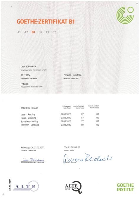 goethe b1 results|I passed the B1 Goethe Zertifikat Exam after only 1.5 months.